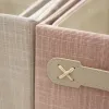 Pink and beige two-color storage box for home organization and storage, simple Nordic style Application Scenario